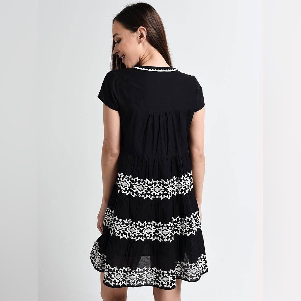 ROLLER RABBIT WOMEN'S ALEPH EMBROIDERED PAMELA DRESS - 100% Cotton - Size Medium - Picture 3 of 10